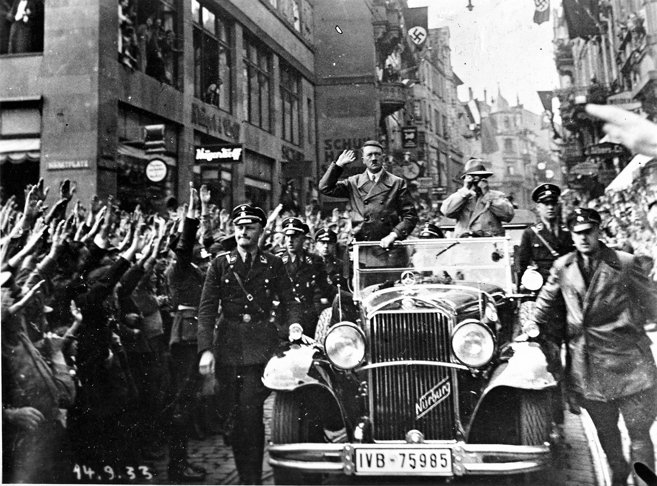 Adolf Hitler crosses Pforzheim